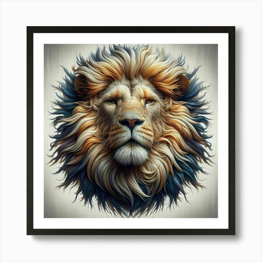 Lion Head 9 Art Print Framed Wall Art Poster Canvas Print Picture