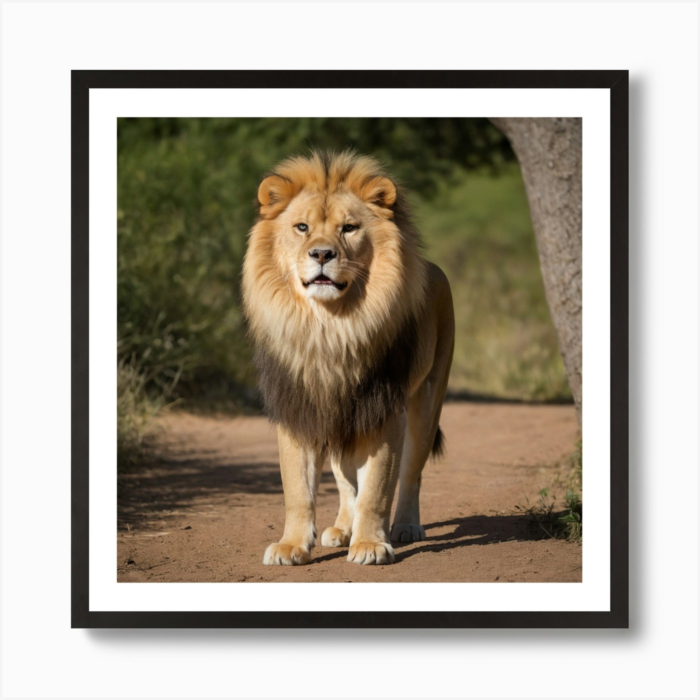 Lion Nature Art Print Framed Wall Art Poster Canvas Print Picture