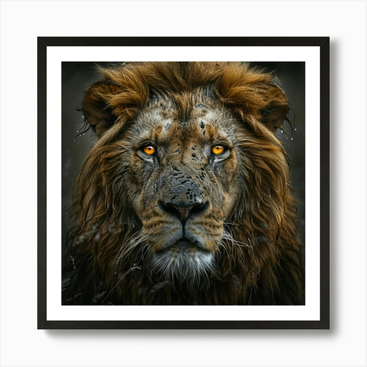 Royal Lion Art Print Framed Wall Art Poster Canvas Print Picture