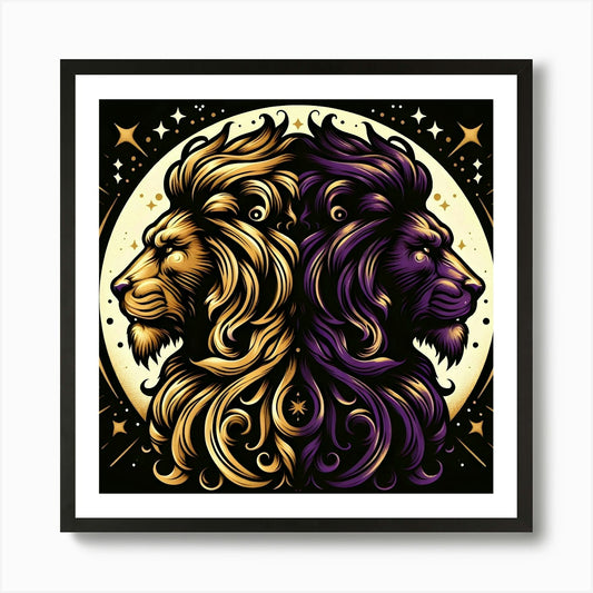 Lions Art Print Framed Wall Art Poster Canvas Print Picture