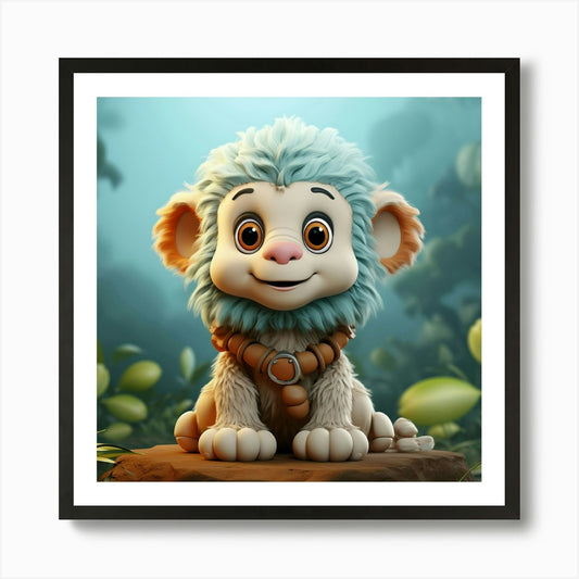 Lion In The Forest 3 Art Print Framed Wall Art Poster Canvas Print Picture