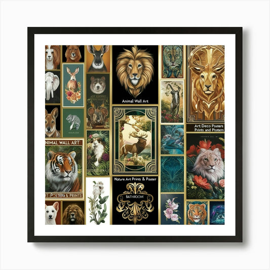 Lions And Tigers 1 Art Print Framed Wall Art Poster Canvas Print Picture