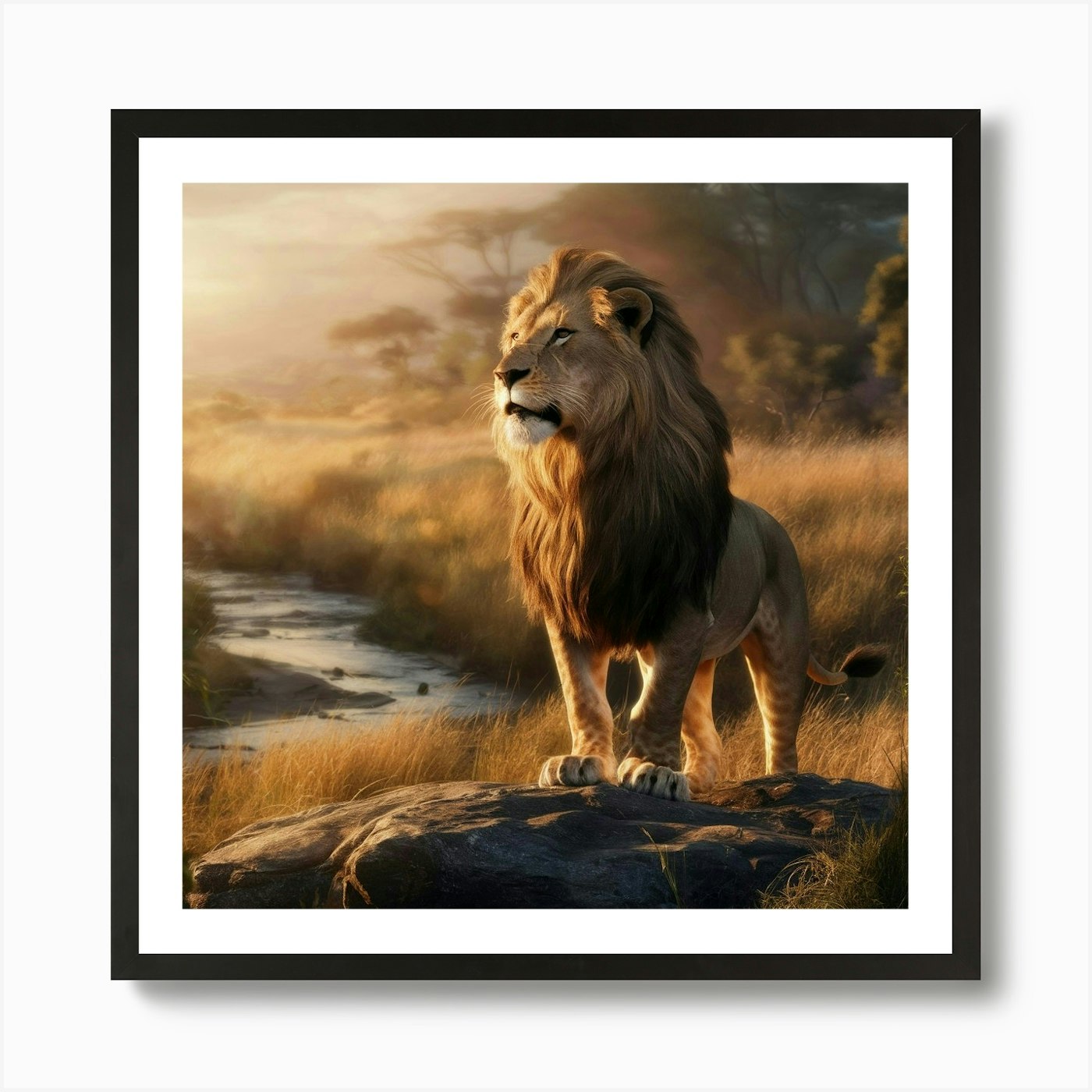 Lion King Art Print Framed Wall Art Poster Canvas Print Picture