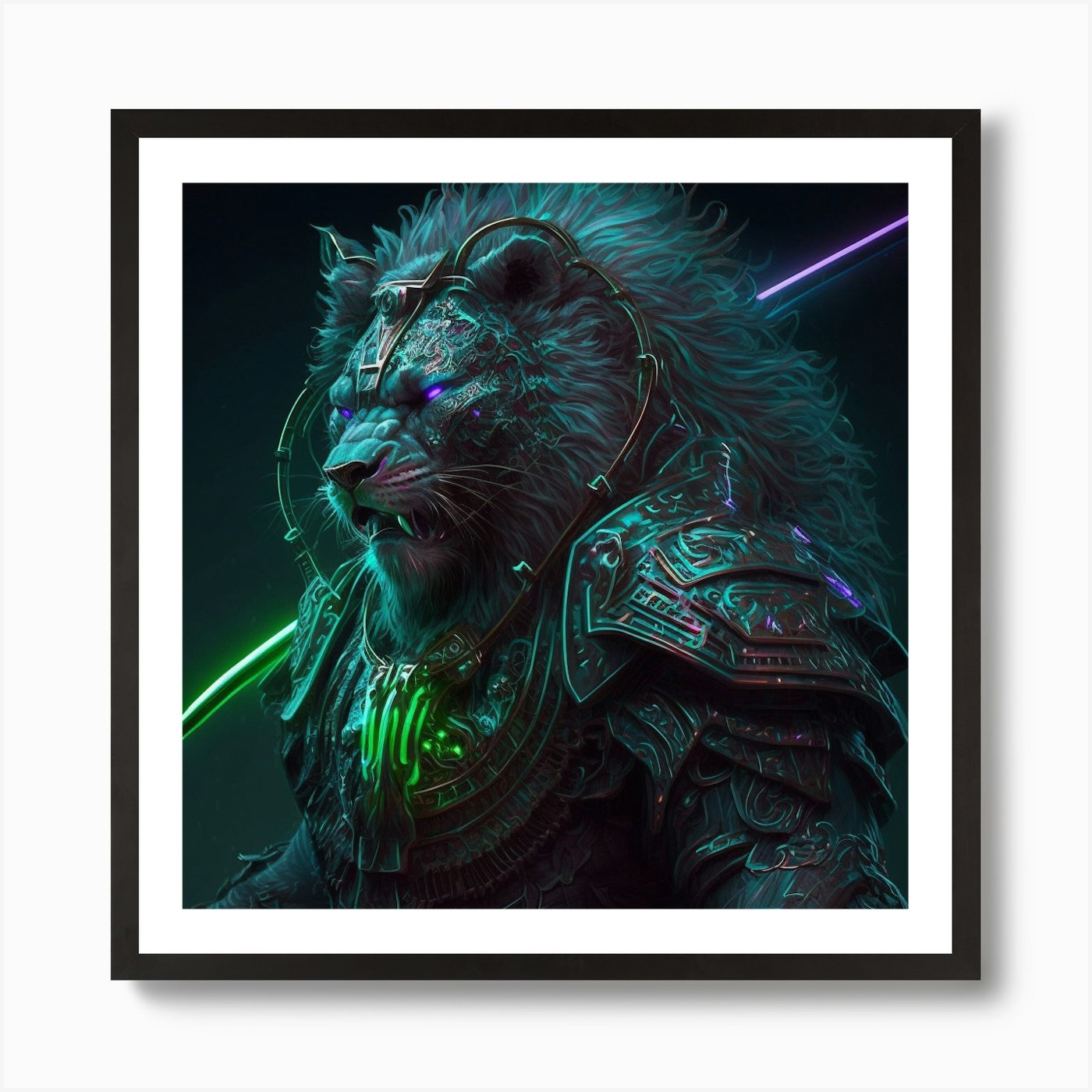 Lion Art Art Print Framed Wall Art Poster Canvas Print Picture