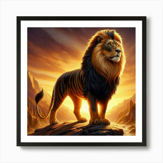 Lion Art 4 Art Print Framed Wall Art Poster Canvas Print Picture