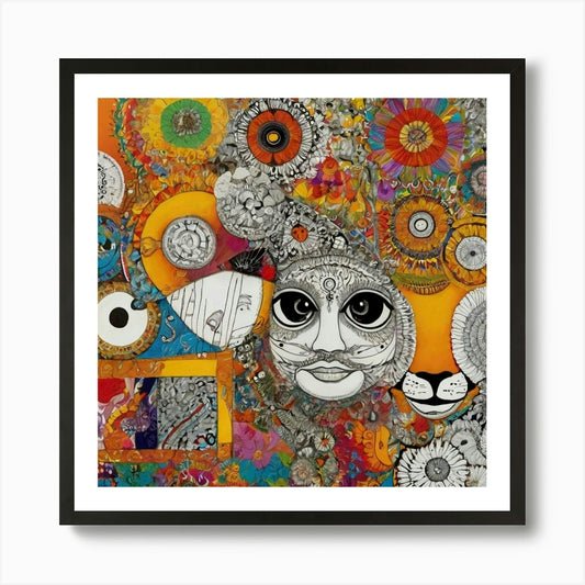 Lion Painting Art Print Framed Wall Art Poster Canvas Print Picture