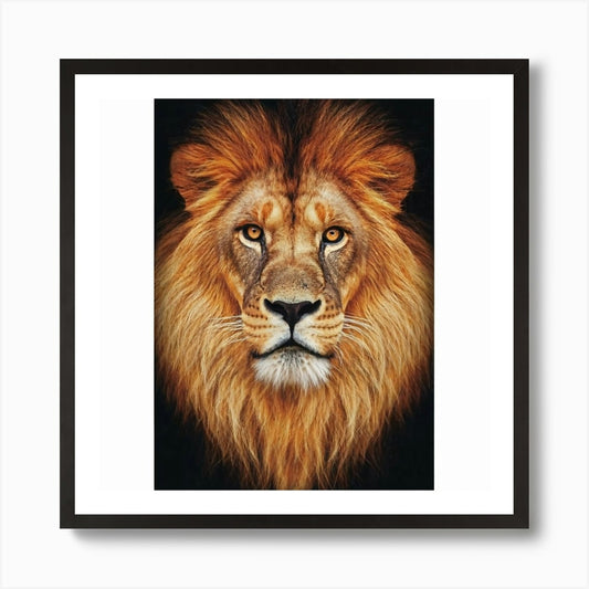 Regal Lion Majesty Print Art Art Pr Framed Wall Art Poster Canvas Print Picture