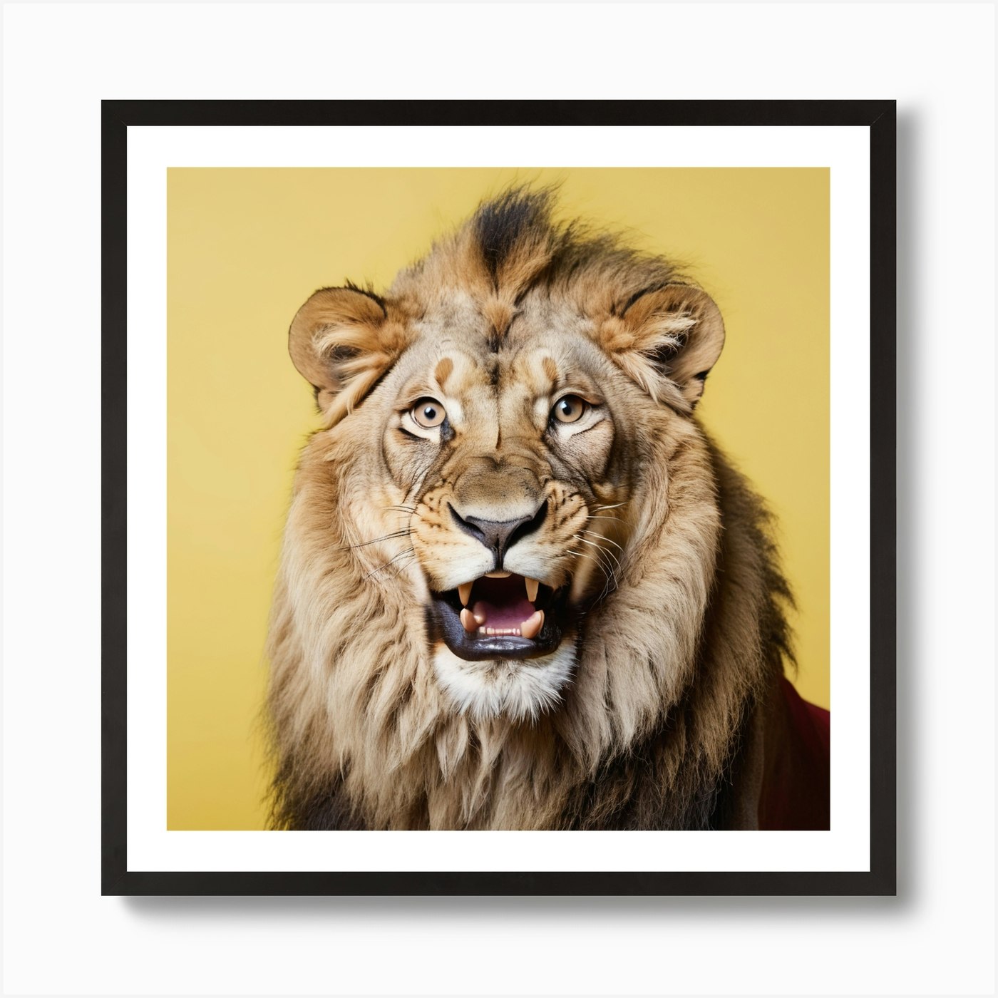 Lion Portrait Art Print Framed Wall Art Poster Canvas Print Picture