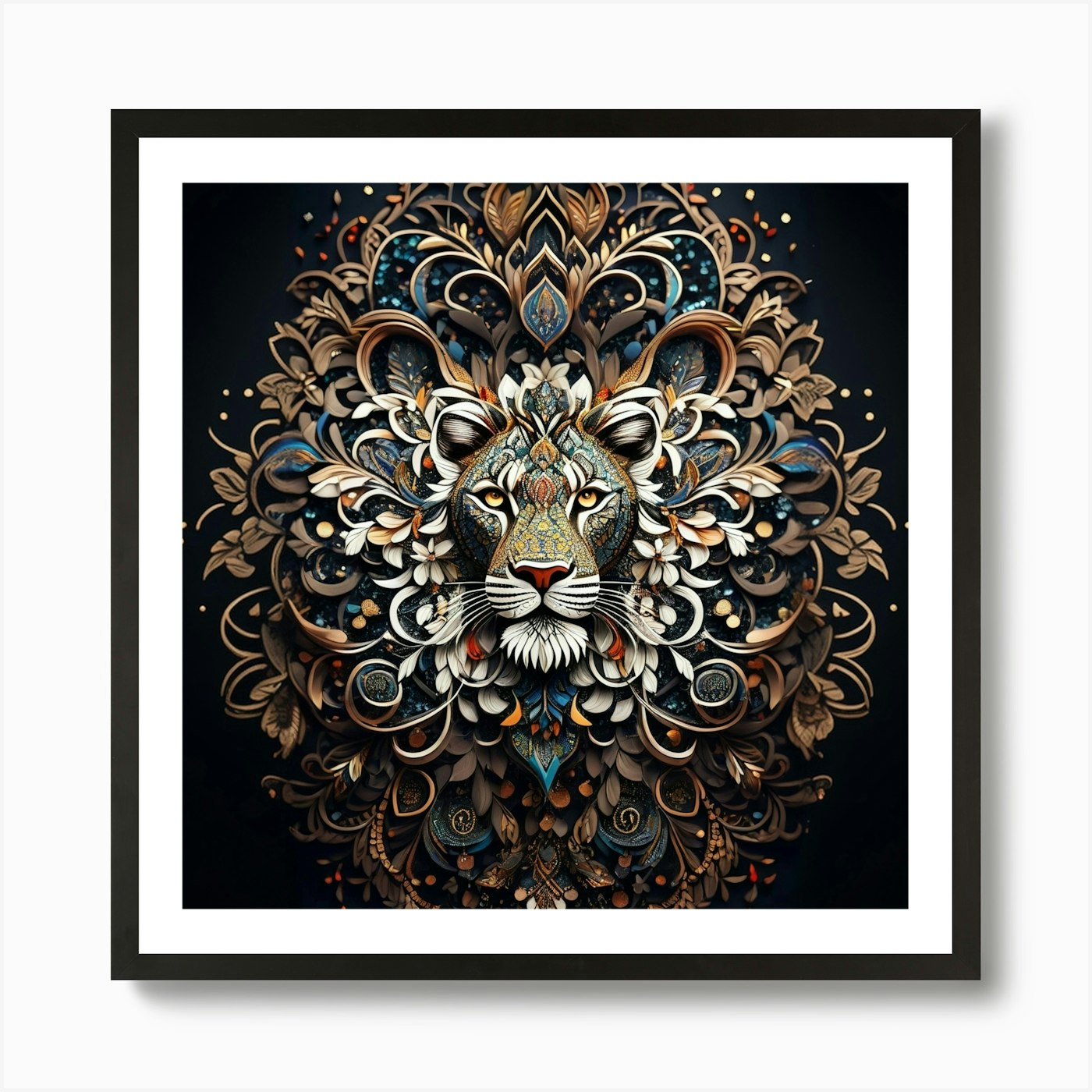 Lion Art 1 Art Print Framed Wall Art Poster Canvas Print Picture