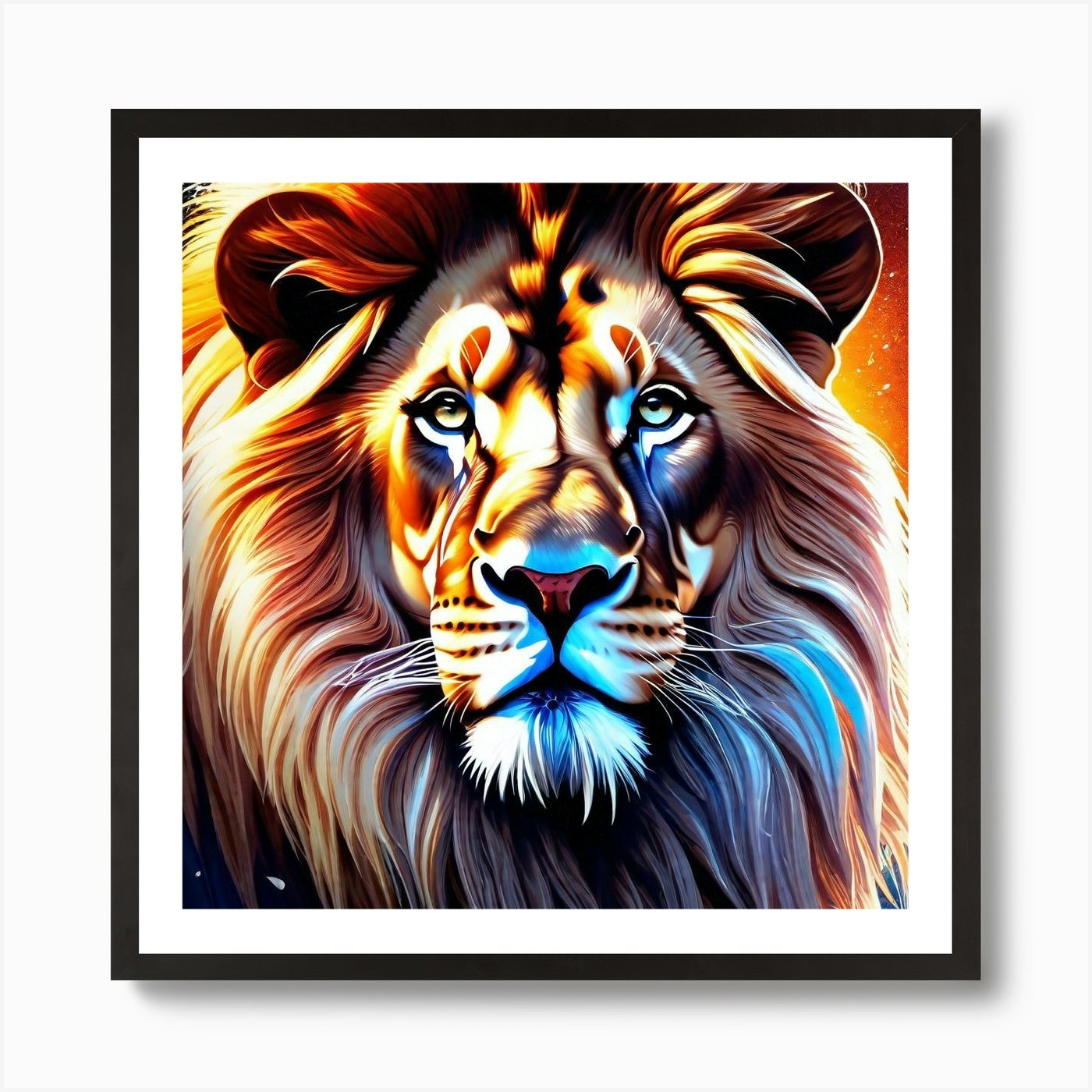 Lion art 36 Art Print Framed Wall Art Poster Canvas Print Picture