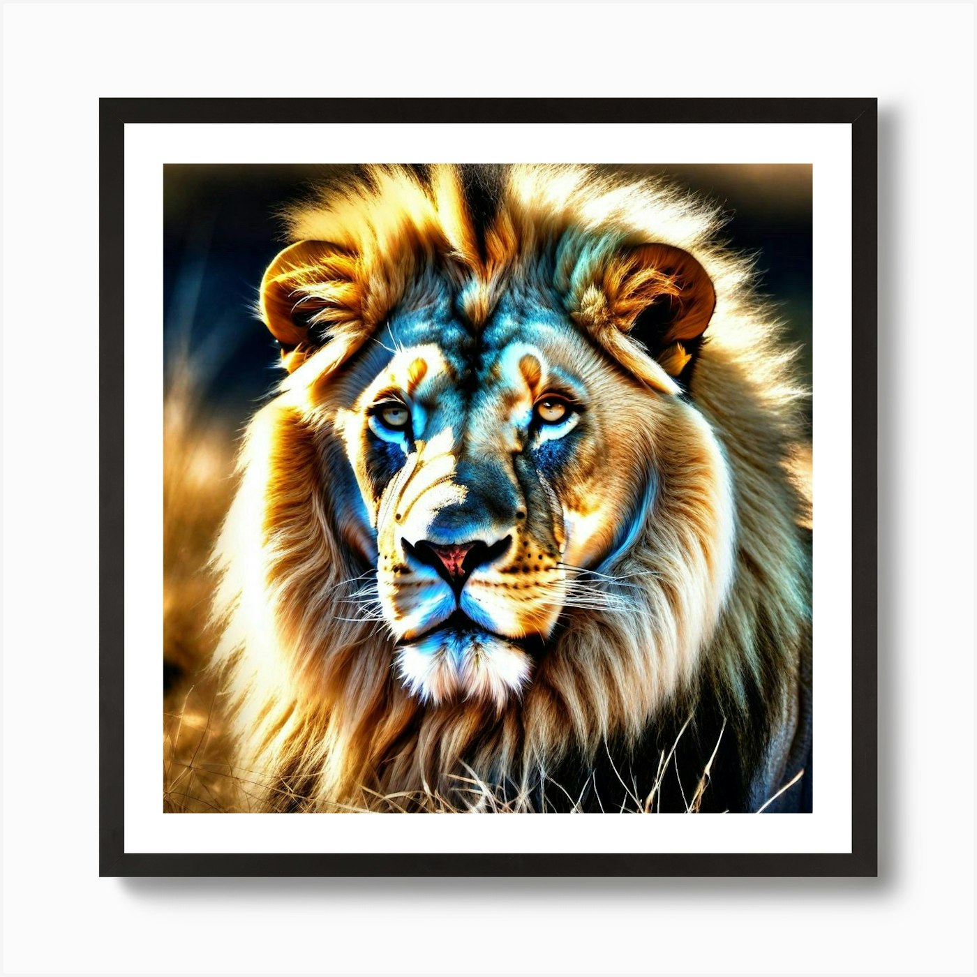 Lion art 25 Art Print Framed Wall Art Poster Canvas Print Picture