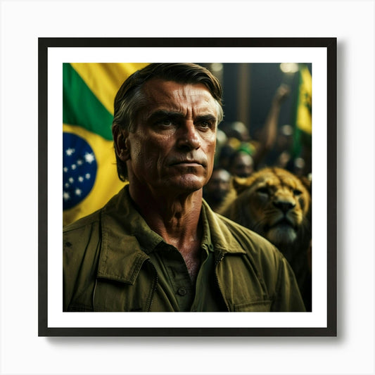Bolsonaro Lion King Art Print Framed Wall Art Poster Canvas Print Picture