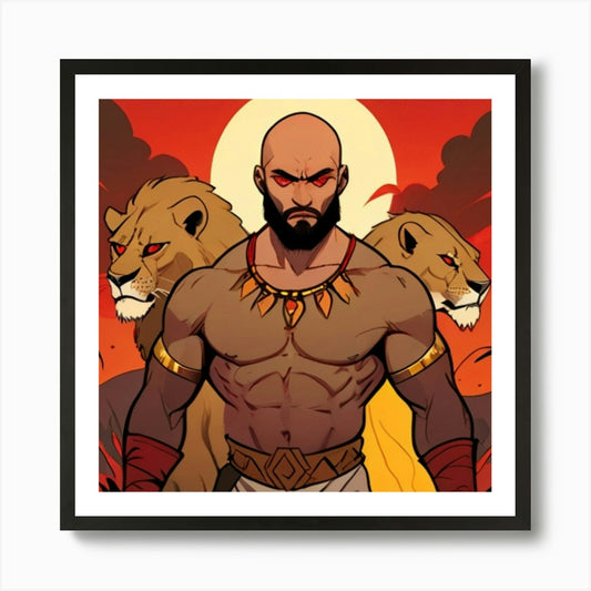 King Of Lions 3 Art Print Framed Wall Art Poster Canvas Print Picture