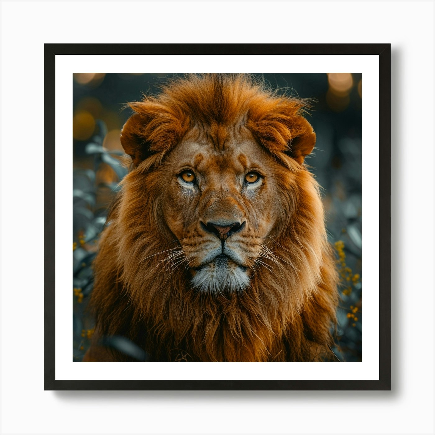 Lion Portrait Art Print Framed Wall Art Poster Canvas Print Picture