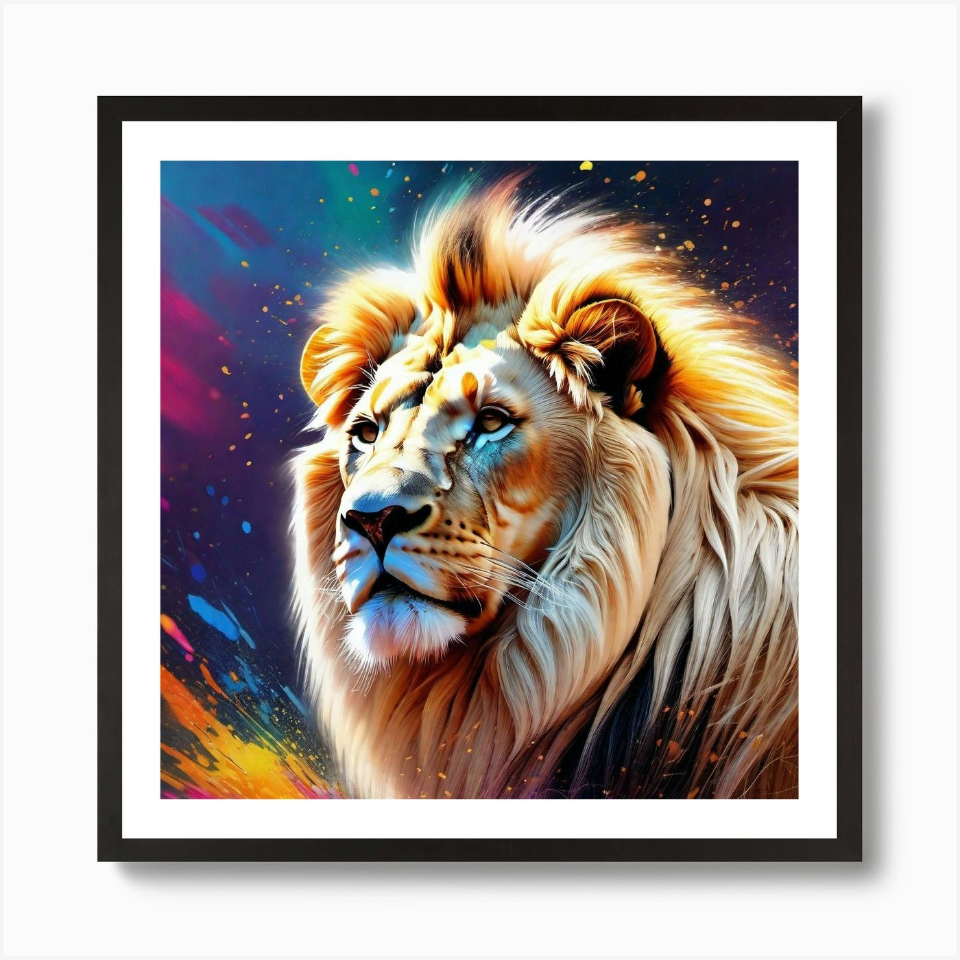Lion Painting 94 Art Print Framed Wall Art Poster Canvas Print Picture