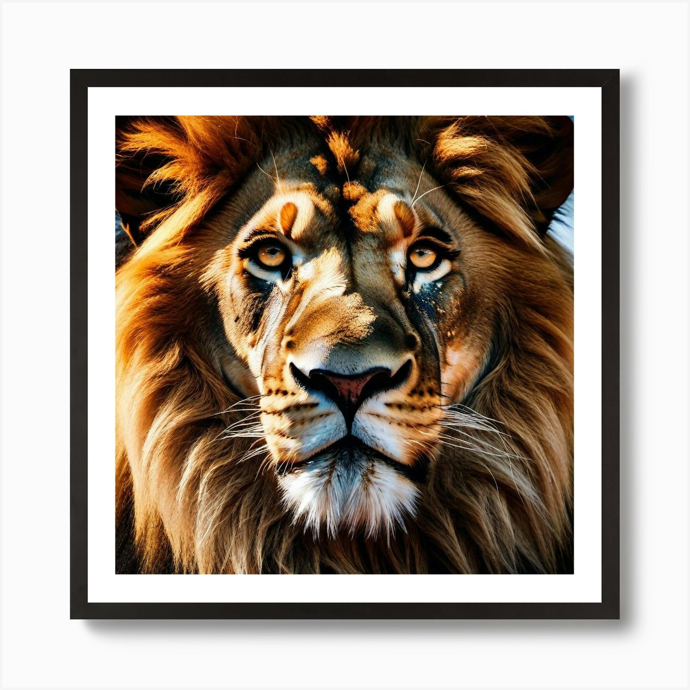 Lion Portrait 8 Art Print Framed Wall Art Poster Canvas Print Picture