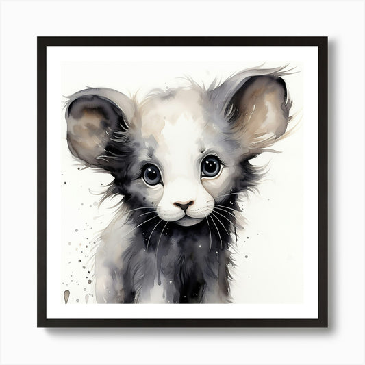 Lion Cub Art Print Framed Wall Art Poster Canvas Print Picture