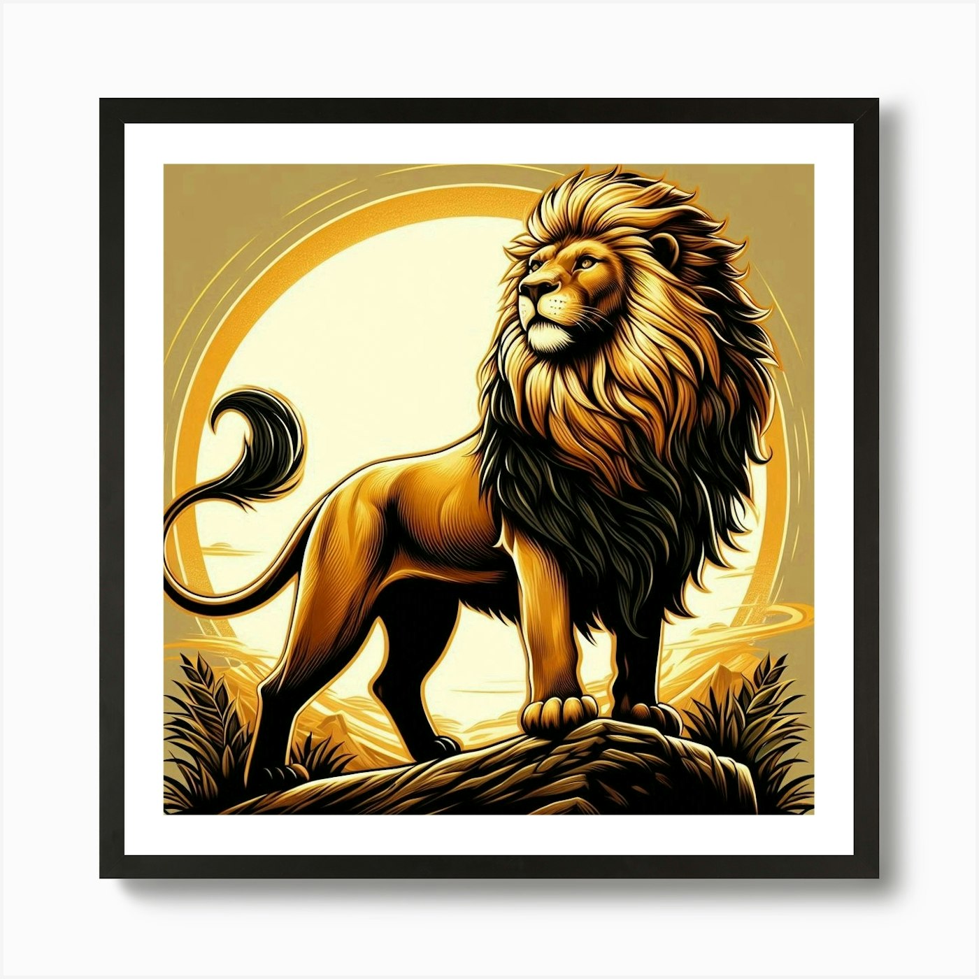 Lion Art 2 Art Print Framed Wall Art Poster Canvas Print Picture