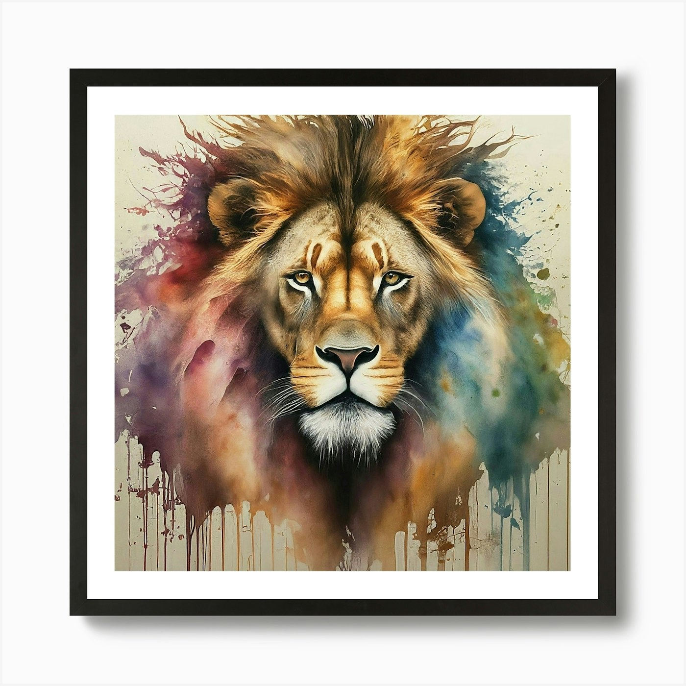Lion Canvas Art 1 Art Print Framed Wall Art Poster Canvas Print Picture