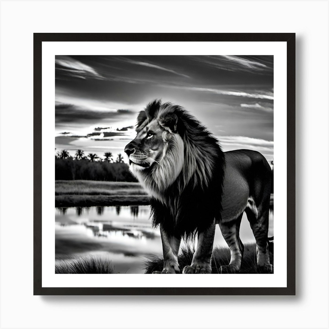 Lionnn 1 Art Print Framed Wall Art Poster Canvas Print Picture