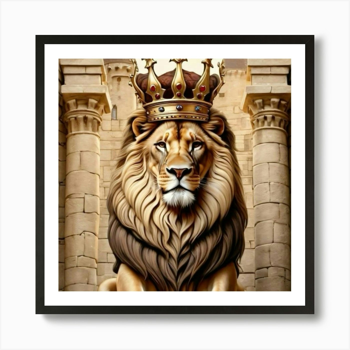Lion Of Kings 1 Art Print Framed Wall Art Poster Canvas Print Picture