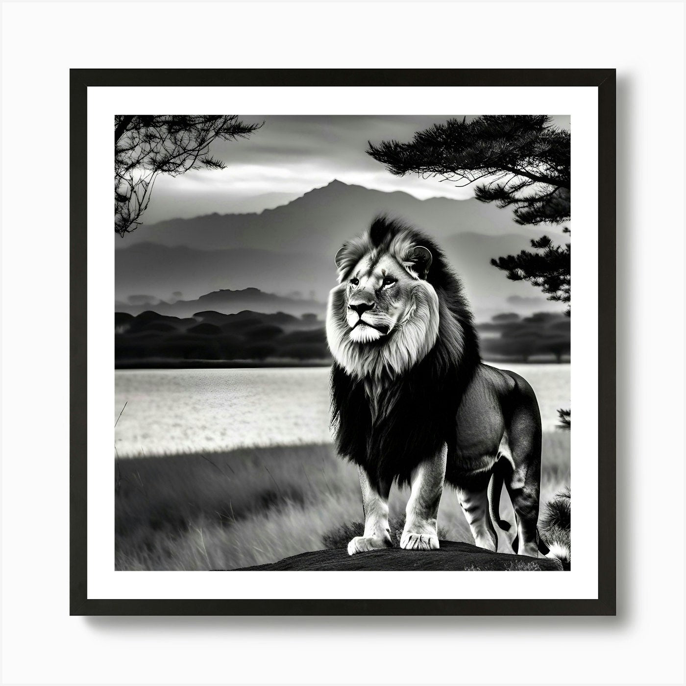 Lionnn 2 Art Print Framed Wall Art Poster Canvas Print Picture