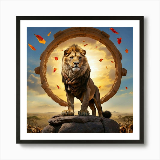 Lion King Art Print Framed Wall Art Poster Canvas Print Picture