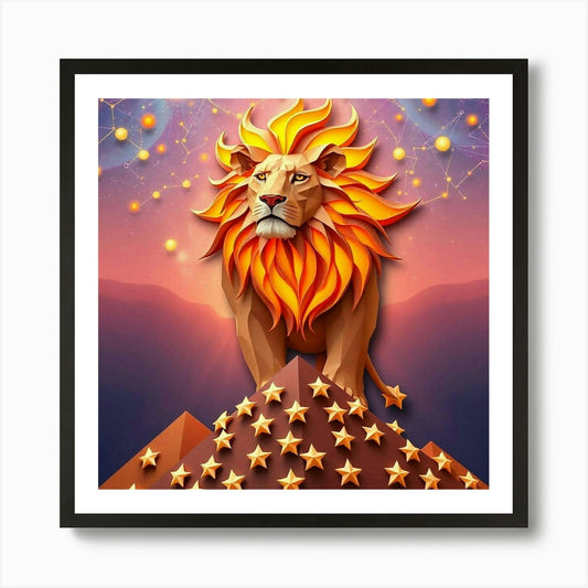 Zodiac Lion 22 Art Print Framed Wall Art Poster Canvas Print Picture