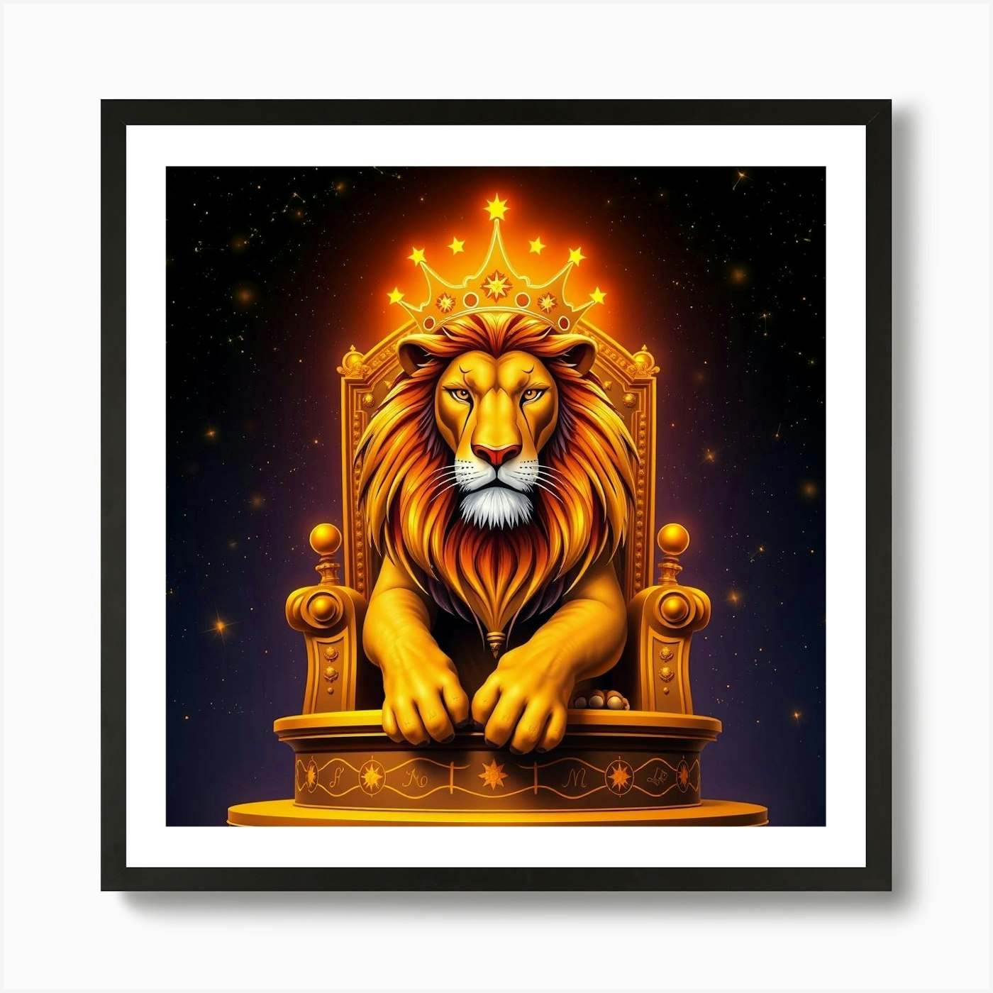 King Lion 2 Art Print Framed Wall Art Poster Canvas Print Picture