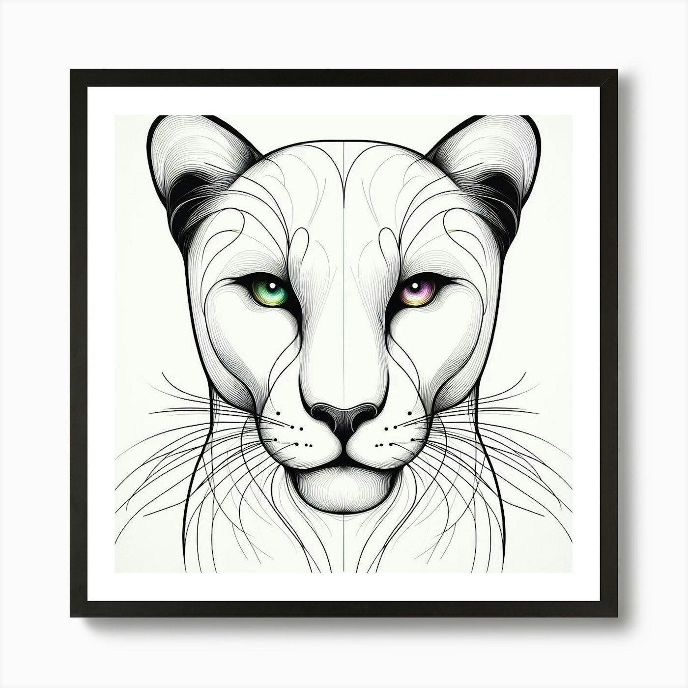 Lion Head 11 Art Print Framed Wall Art Poster Canvas Print Picture