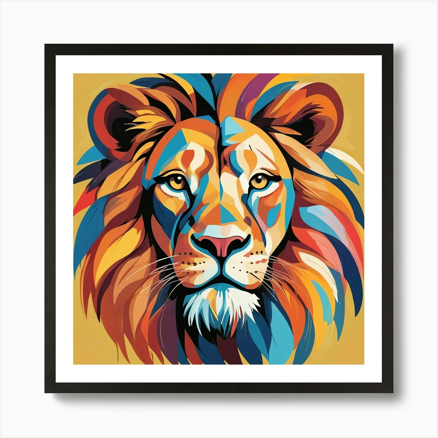 Lion Painting Art Print Framed Wall Art Poster Canvas Print Picture