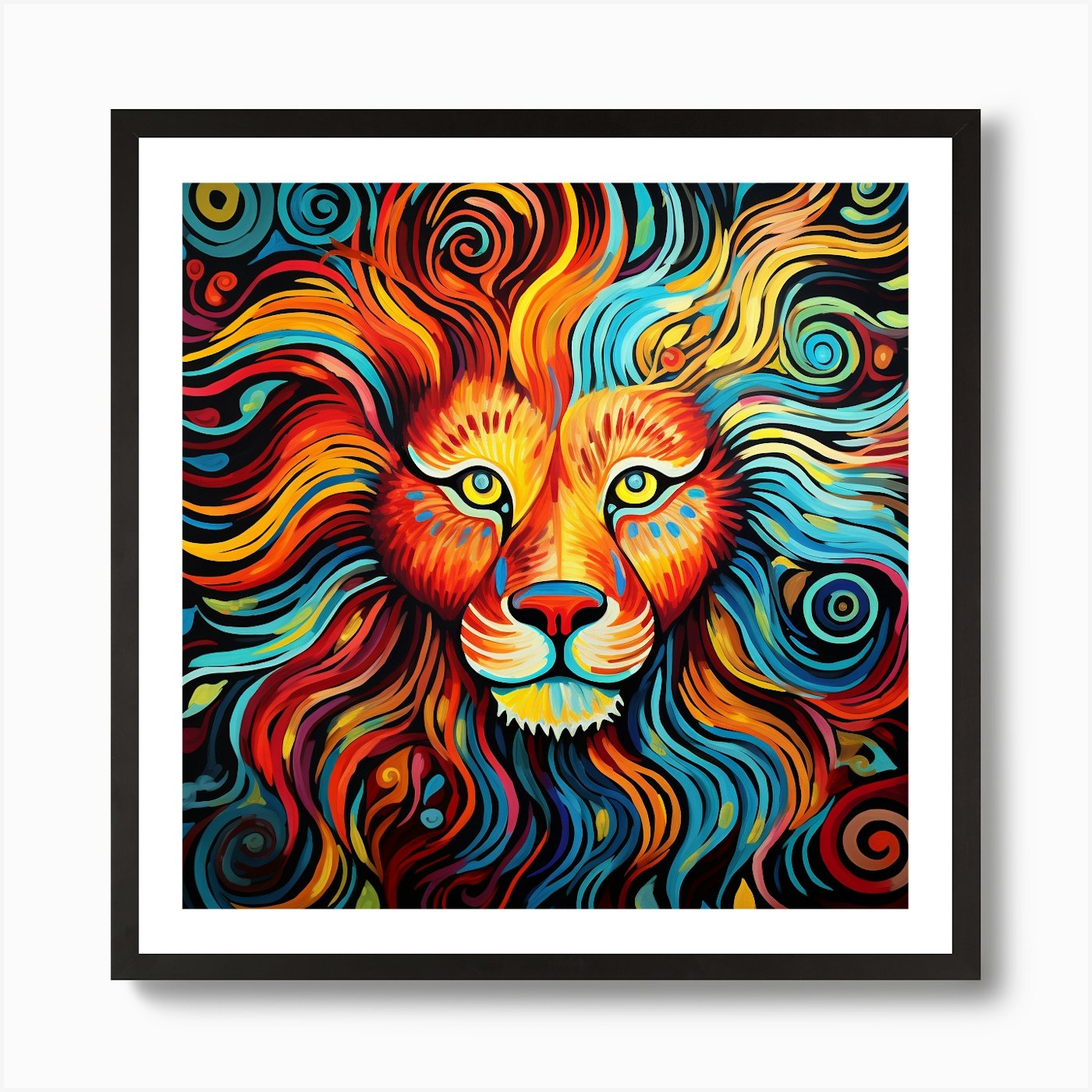 Lion Painting Art Print Framed Wall Art Poster Canvas Print Picture