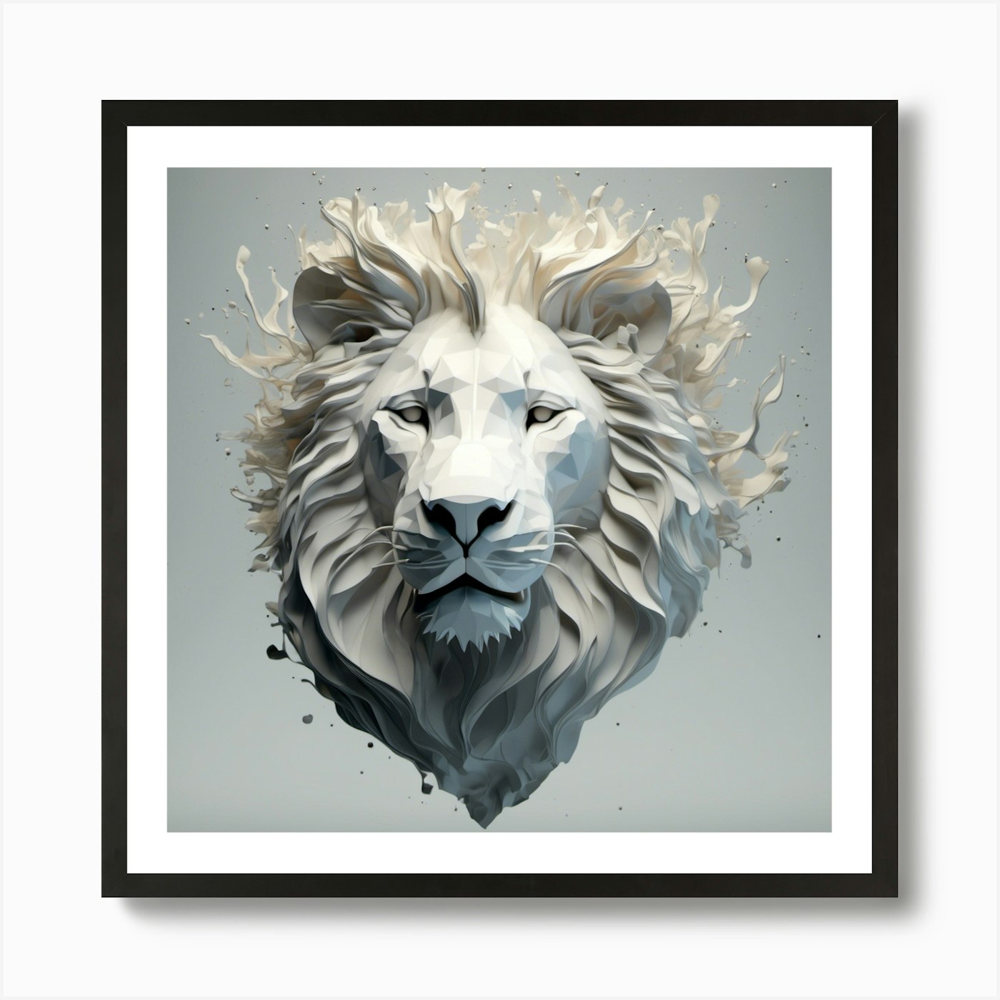 Lion Head 1 Art Print Framed Wall Art Poster Canvas Print Picture