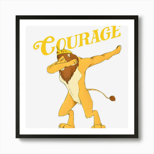 Dabbing Cowardly Lion Shirt The Wiz Framed Wall Art Poster Canvas Print Picture