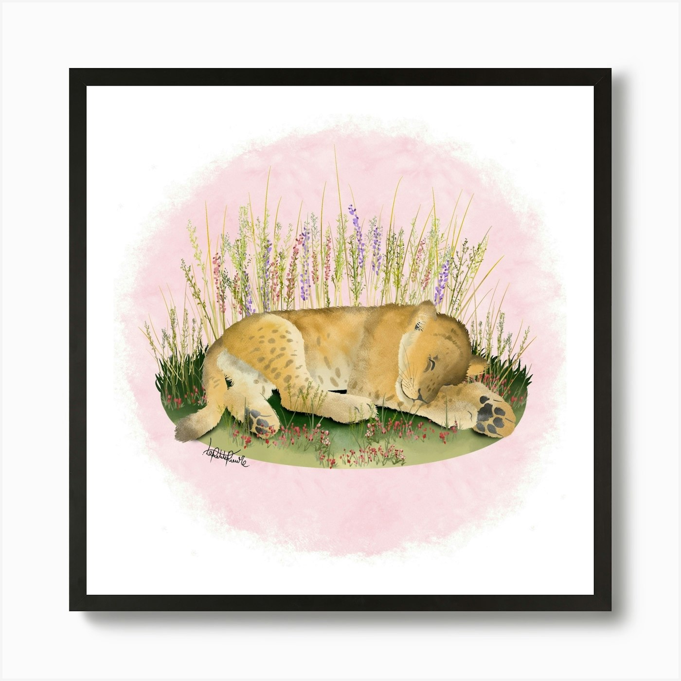 Lion Art Print Framed Wall Art Poster Canvas Print Picture