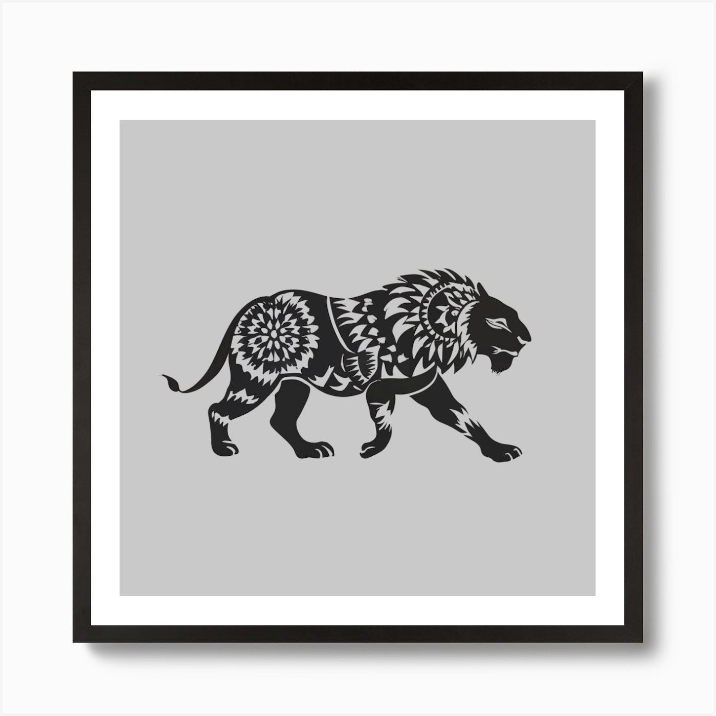 Lion Art 2 Art Print Framed Wall Art Poster Canvas Print Picture