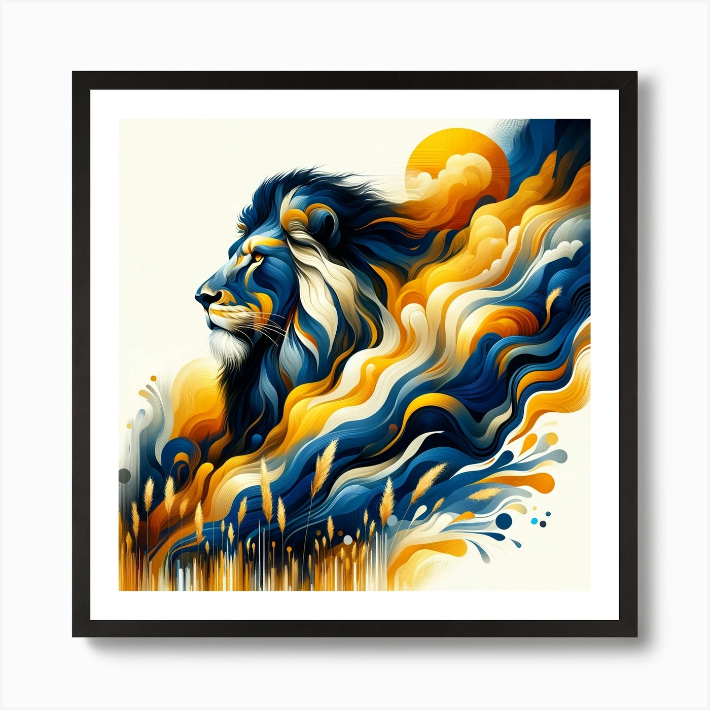 Lion 03 Art Print Framed Wall Art Poster Canvas Print Picture