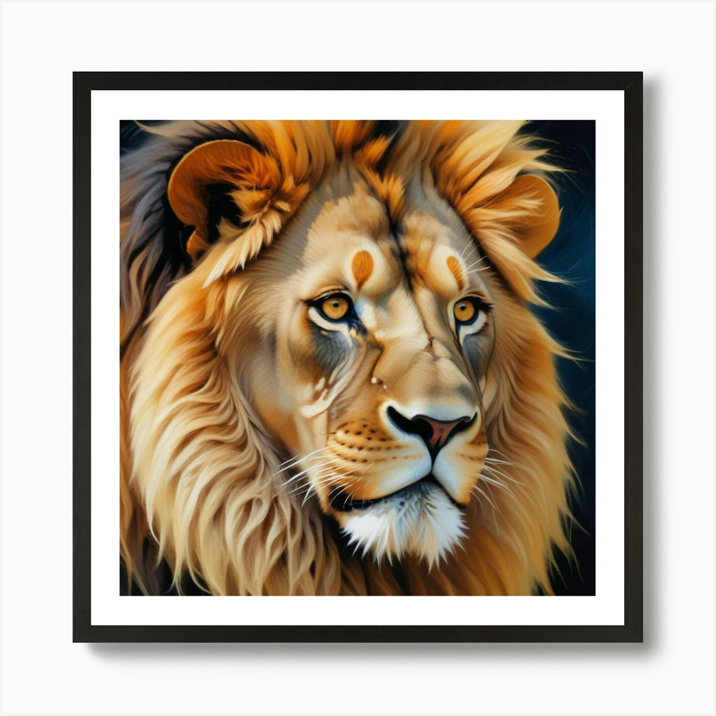 Lion Painting Art Print Framed Wall Art Poster Canvas Print Picture