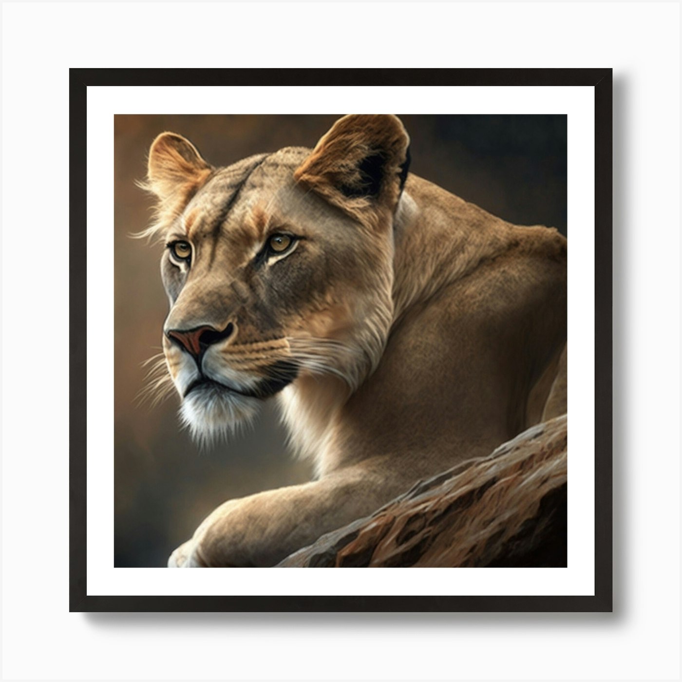 Nice Lion Art Print Framed Wall Art Poster Canvas Print Picture