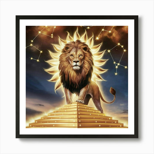 Zodiac Lion 11 Art Print Framed Wall Art Poster Canvas Print Picture