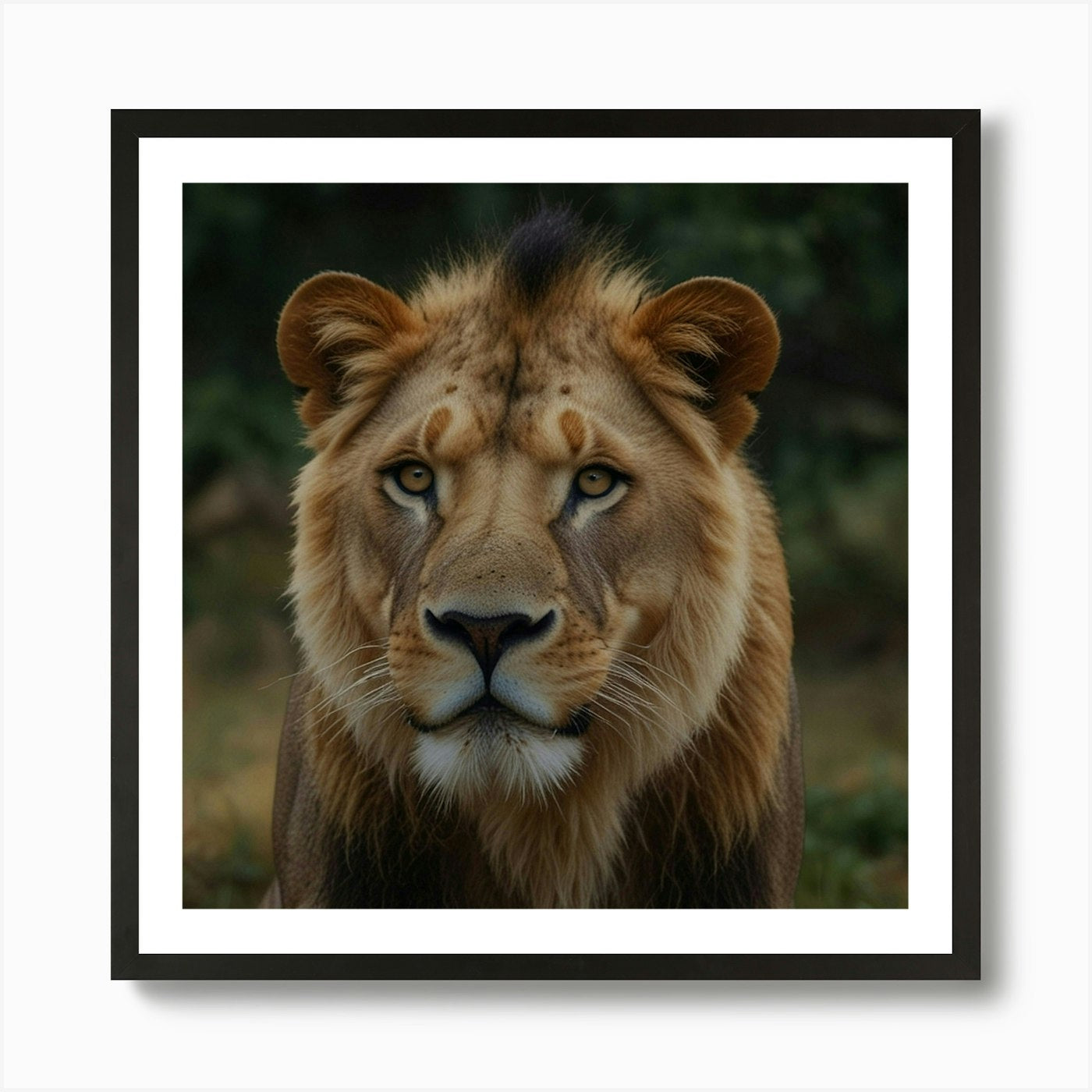 Lion Portrait Art Print Framed Wall Art Poster Canvas Print Picture