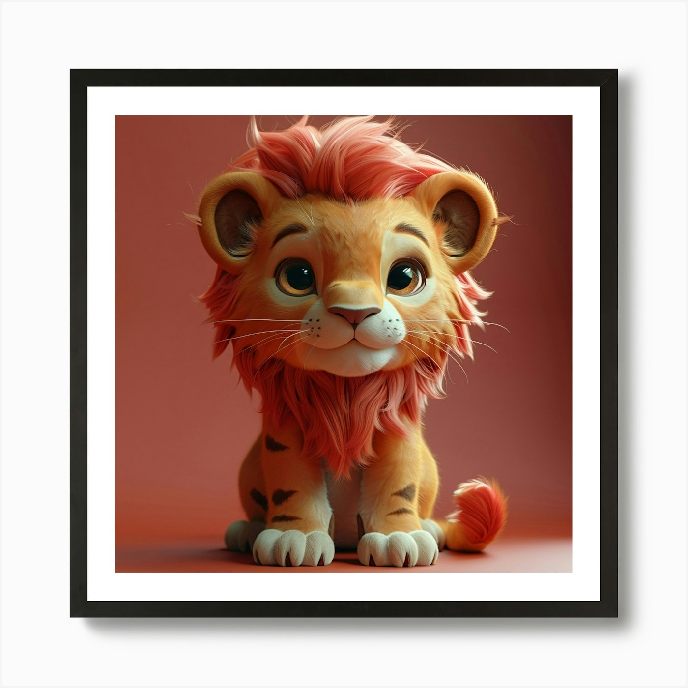 Lion Cub 24 Art Print Framed Wall Art Poster Canvas Print Picture