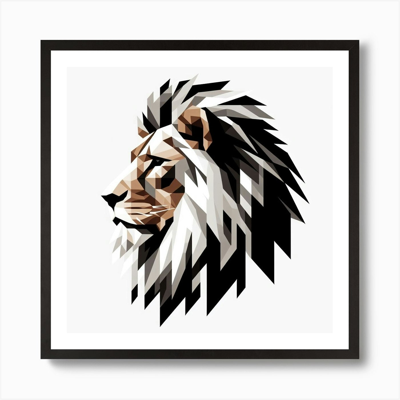 Lion Head Art Print Framed Wall Art Poster Canvas Print Picture