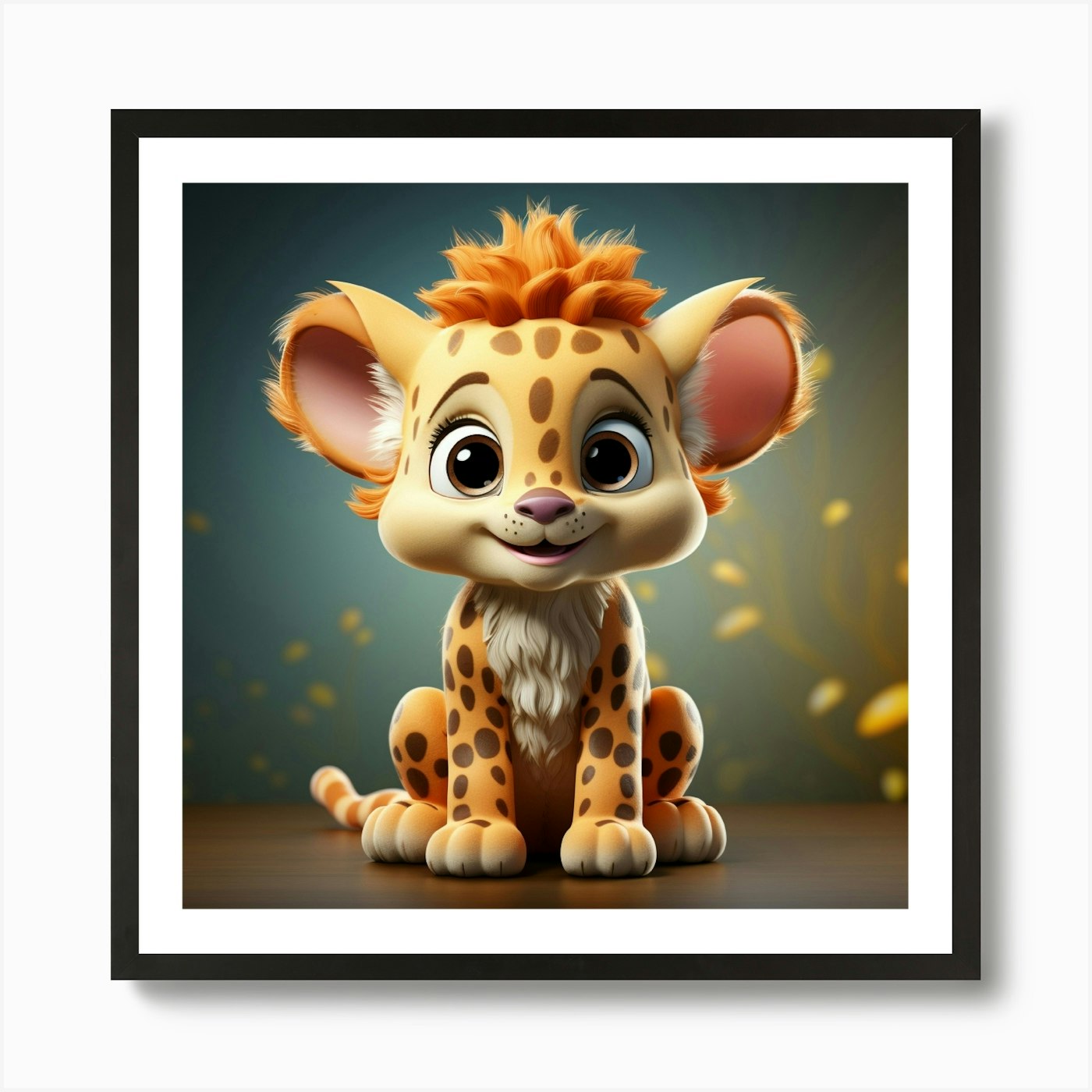 Lion Cub 12 Art Print Framed Wall Art Poster Canvas Print Picture