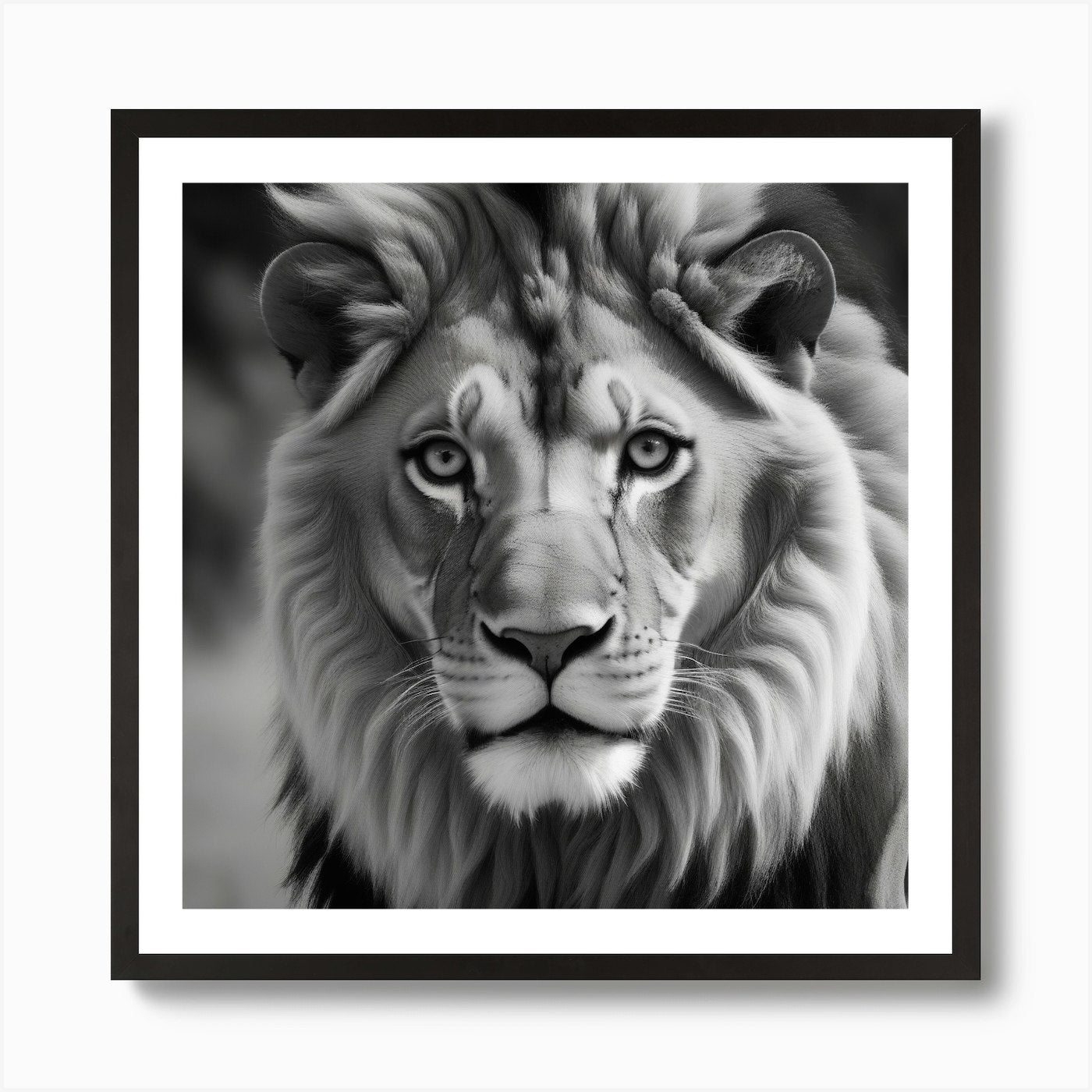 Lion Portrait Art Print Framed Wall Art Poster Canvas Print Picture