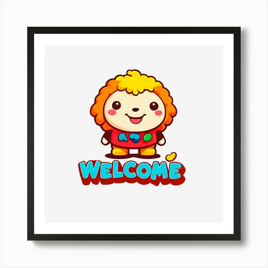 Welcome Lion Art Print Framed Wall Art Poster Canvas Print Picture