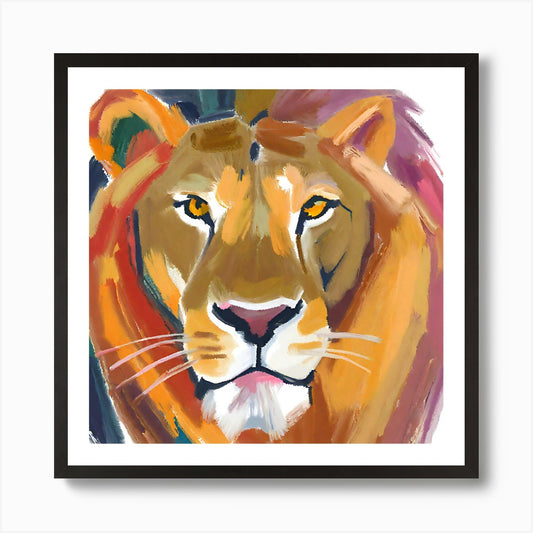 African Lion 03 Art Print Framed Wall Art Poster Canvas Print Picture