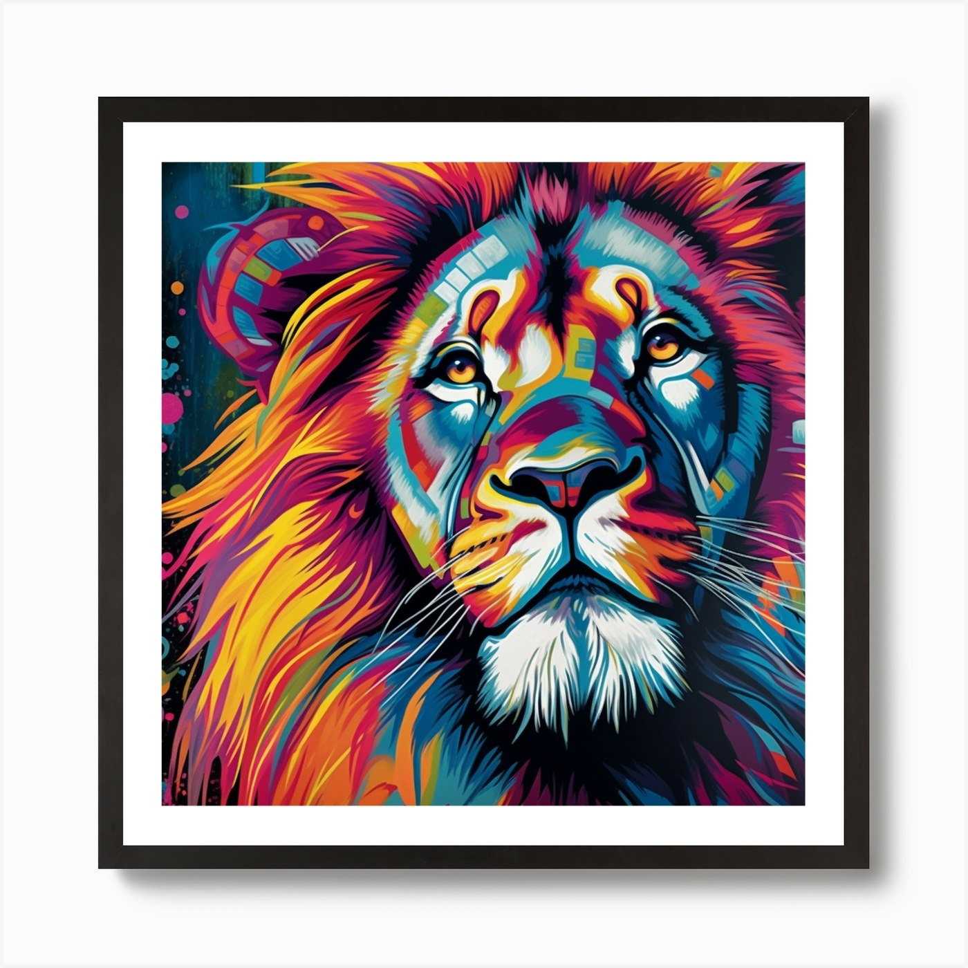 Lion Painting 1 Art Print Framed Wall Art Poster Canvas Print Picture
