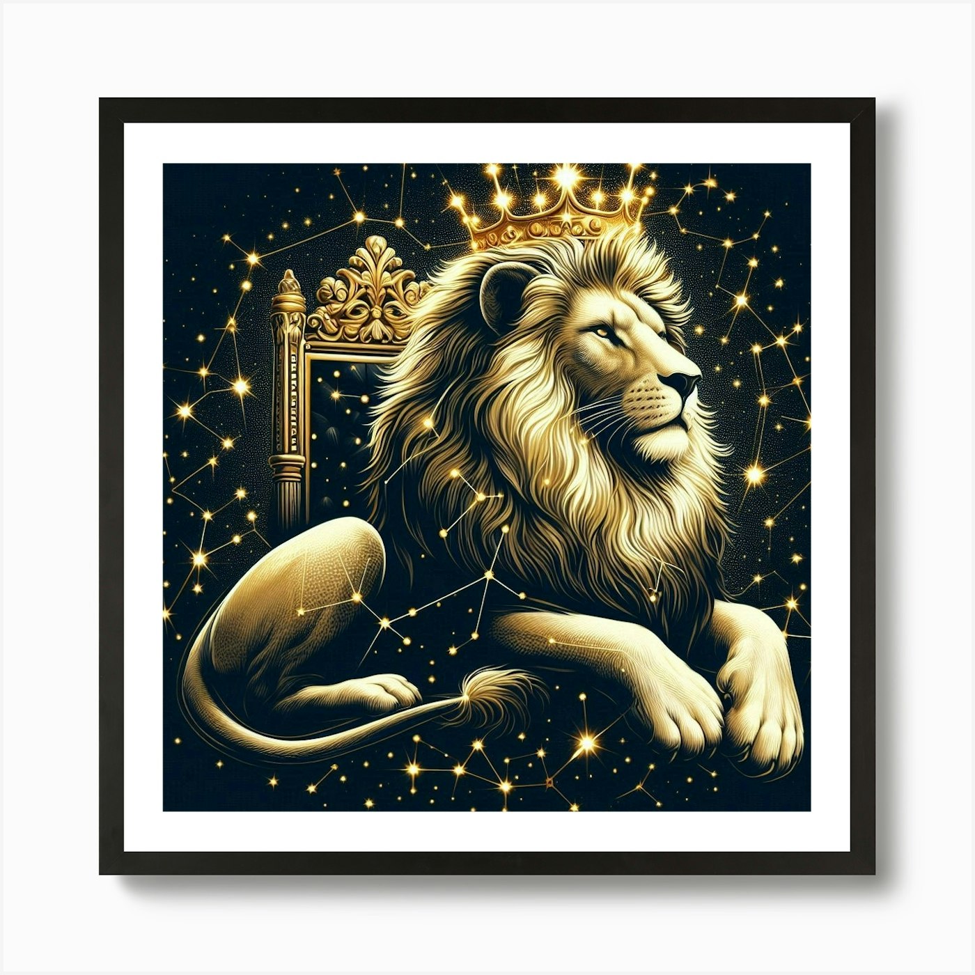 Zodiac Lion 18 Art Print Framed Wall Art Poster Canvas Print Picture