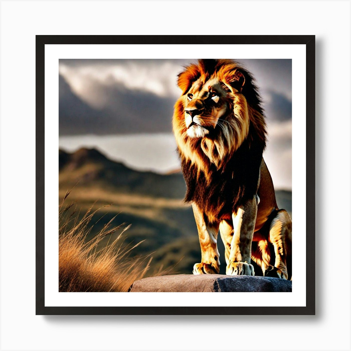 Lion art 14 Art Print Framed Wall Art Poster Canvas Print Picture